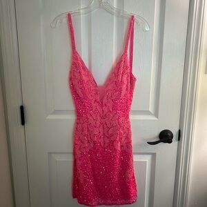 Hot Pink Homecoming Dress